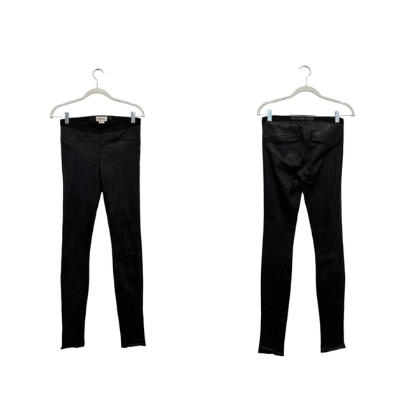 Helmut Lang 100% Lamb Leather Skinny Pants Leggings - Picture 10 of 11